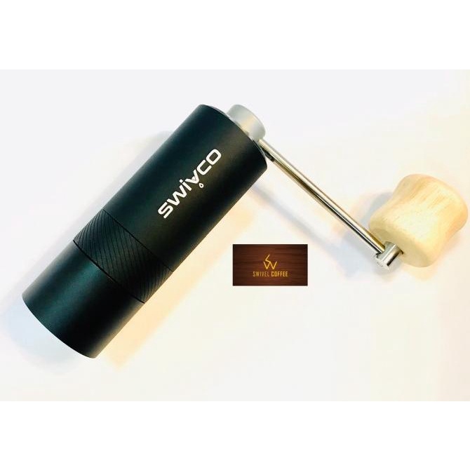 Coffee Grinder Portable Black Swivco With Steel Burr, CG-SW5001 stok ada terus