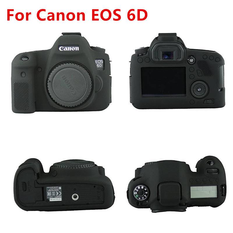 Untuk Canon EOS 6D 80D 750D 3000D 4000D 200D 5DS 5DR 5D Mark III IV 5D3 5D4 Silicone Skin Case Penutup Tas Kamera DSLR