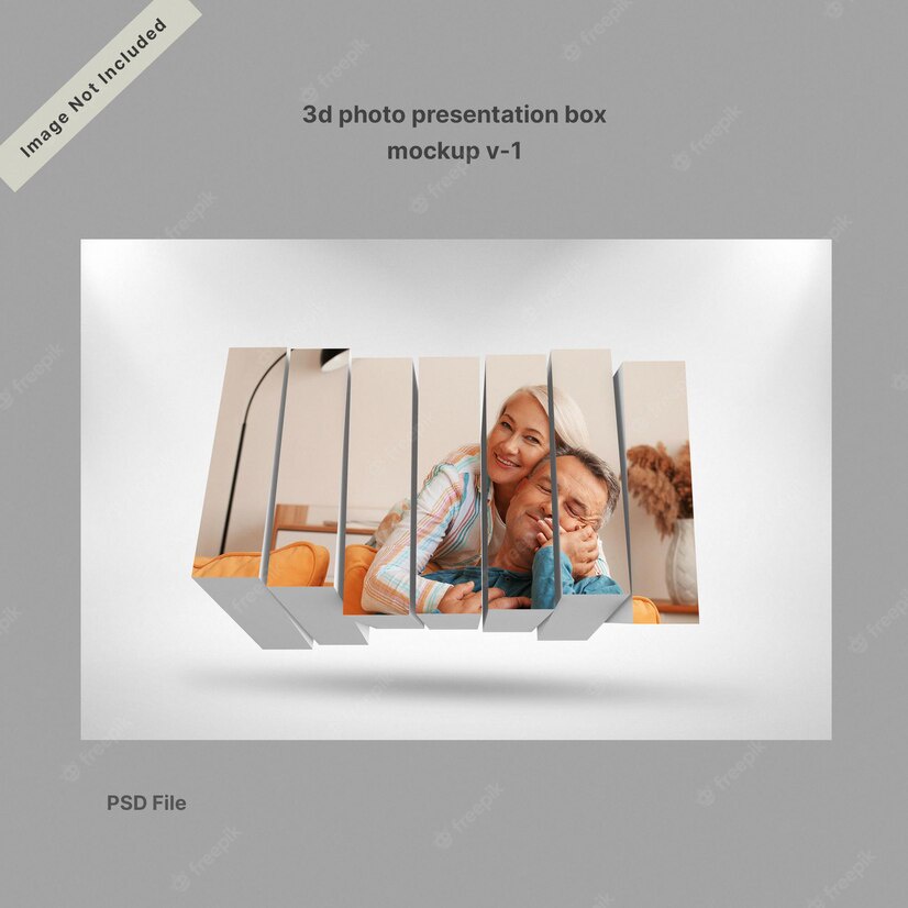 3D Photo Presentation Box Mockup Bundle