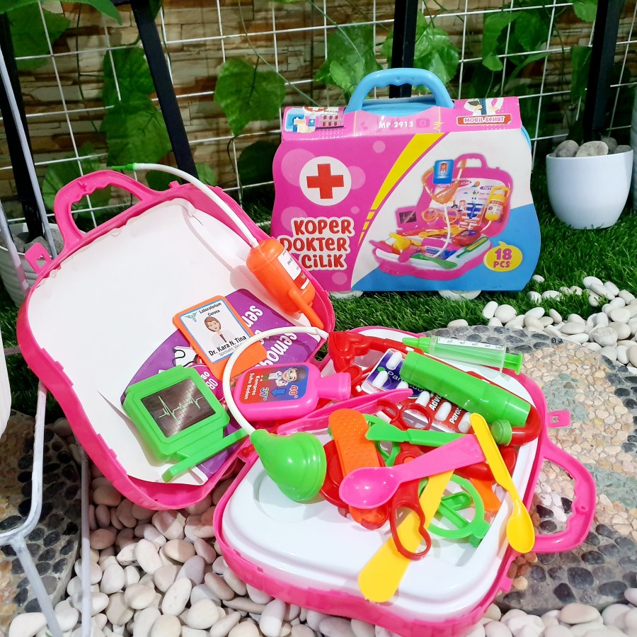 MAINAN DOKTER KOPER SET MOTIF MOBIL ANAK EDUKASI - MAINAN SET DOKTER