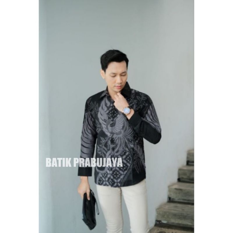 BATARA Kemeja Batik Pria Modern Premium Lengan Panjang Terbaru - Baju Hem Batik Pria Tangan Panjang Cowok Kondangan Pesta Kerja