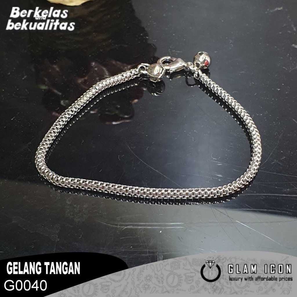 Gelang Rantai milano polos 3mm G0040 GRS