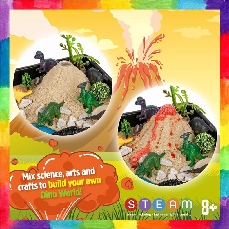 Mainan Edukasi Anak Make Your Own Dinosaur Habitat STEAM Science Mainan Dinosaurus Jurassic Scene Ek