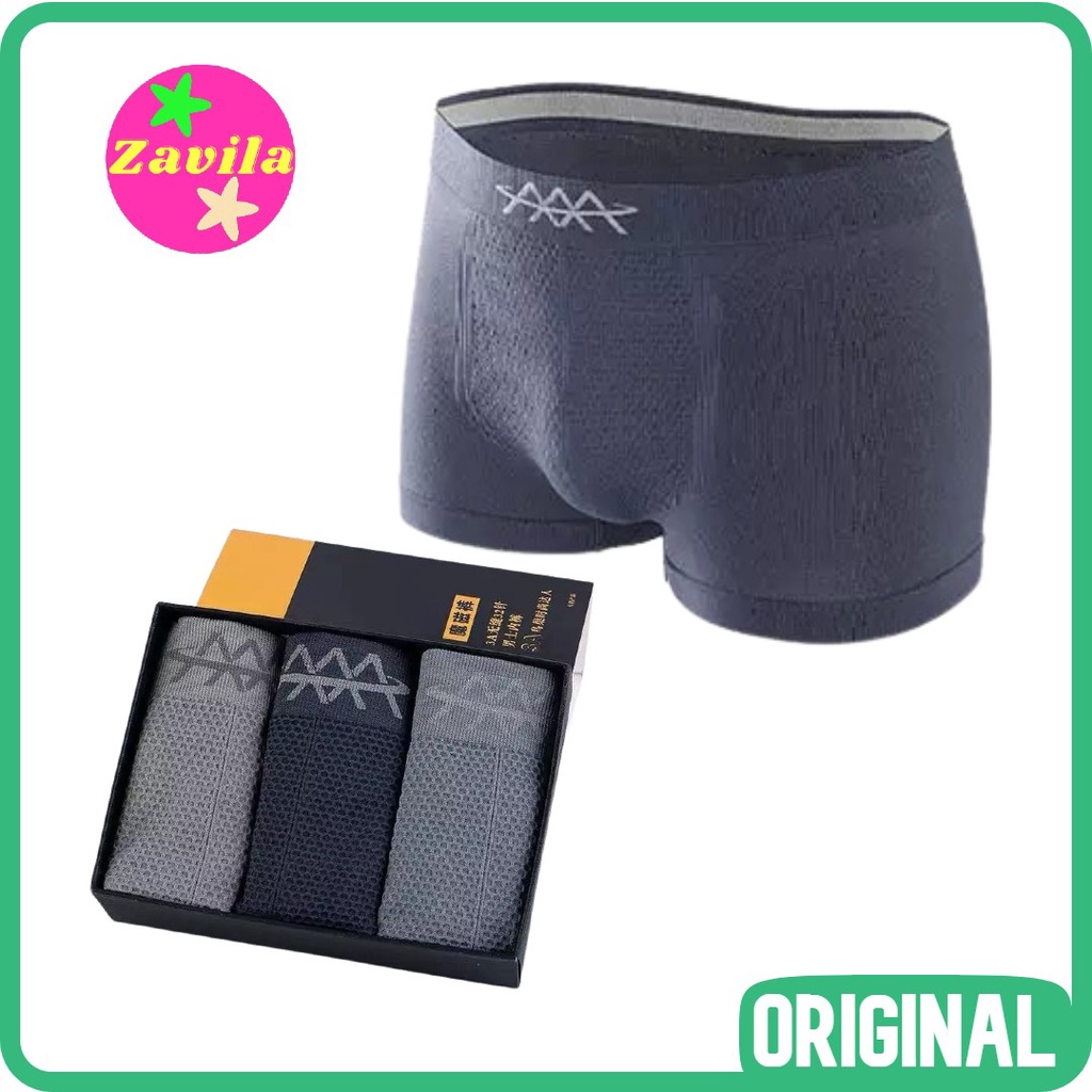 Celana Dalam Pria Boxer 5D Magnetic Premium Boxer Kesehatan Vitalitas