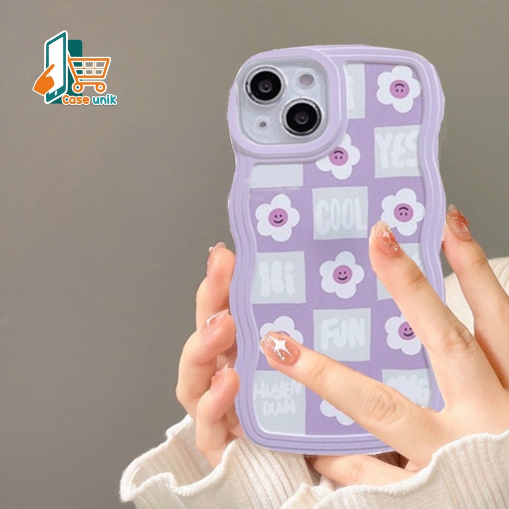 SS125 SOFTCASE SILIKON GELOMBANG MOTIF SMILE FLOWER FOR OPPO A17K A55 A3S A1K A5S A7 A12 F9 A11K A15 A15S A35 A16 A16S A17 A36 A76 A37 NEO 9 A39 A57 A8 A31 A52 A92 A53 A33 A5 A9 2020 A54 A57 2022 A77S A71 A74 A95 F19 CS5054