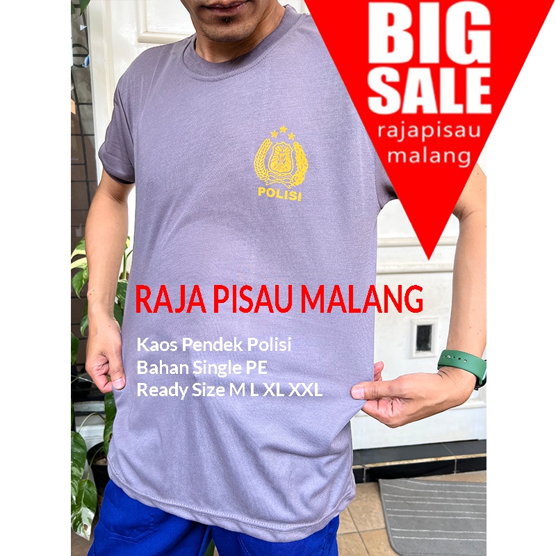 KAOS PRIA POLISI KAOS OBLONG SPORTY LENGAN PENDEK MURAH BAJU DALAMAN DINAS POLRI ( COD )