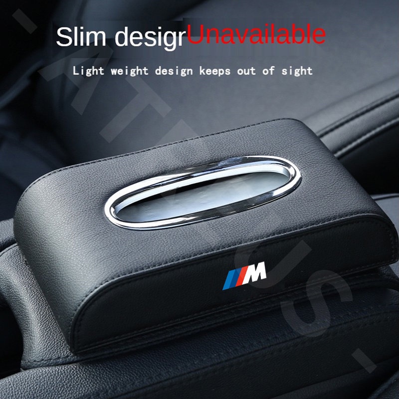 Bmw M Power Kotak Tisu Mobil Kulit Premium Tempat Penyimpanan Tisu Mobil Auto Case For BMW Series 13 5 7x1 X3 X5 X7 Aksesoris Mobil