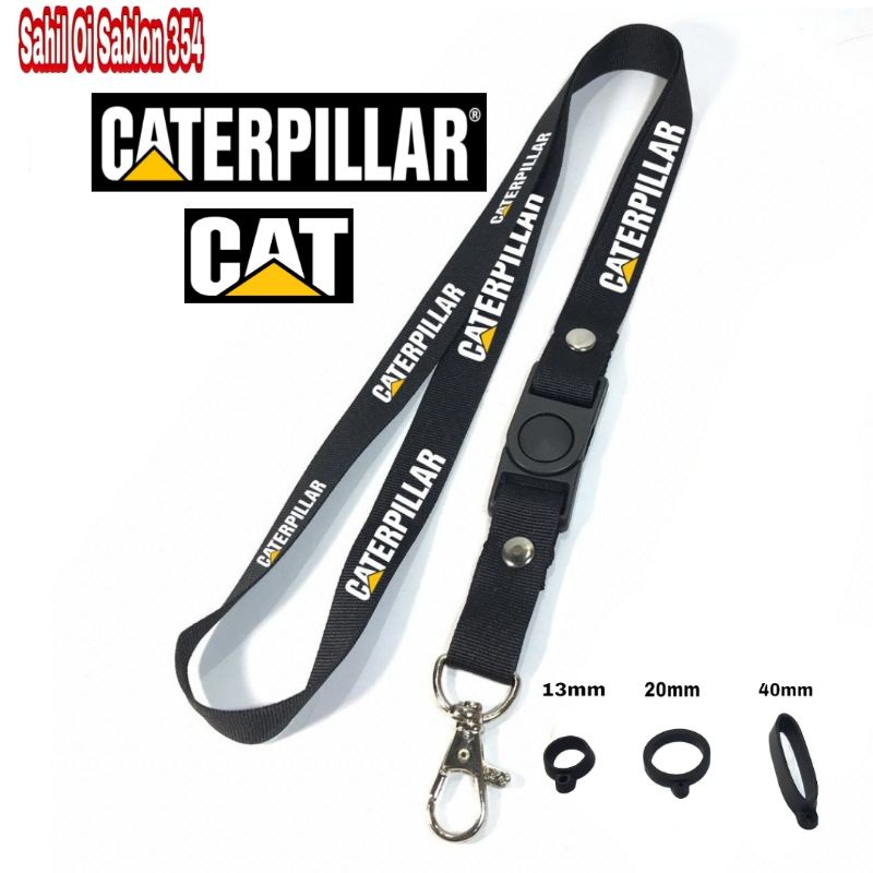 TALI LANYARD PREMIUM CATERPILLAR GANTUNGAN KUNCI/GANTUNGAN ID CARD/gantungan hp murah Best seller CO