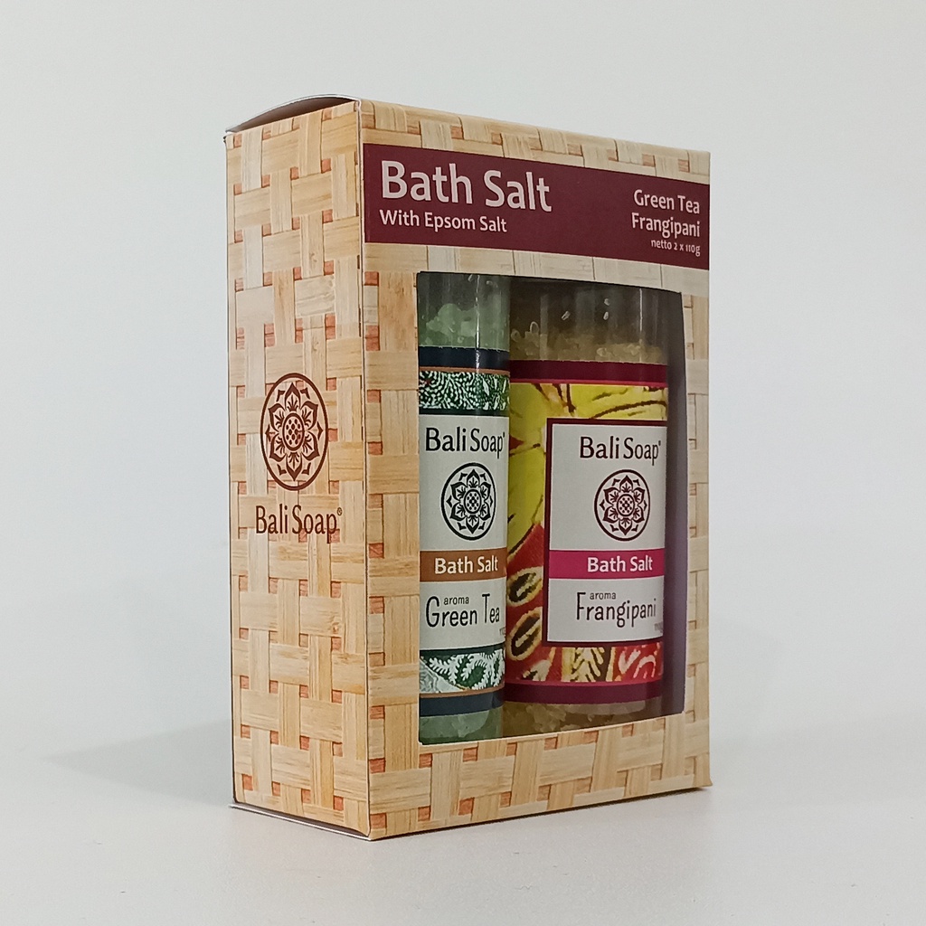 Box Set Bath Salt Green Tea - Frangipani