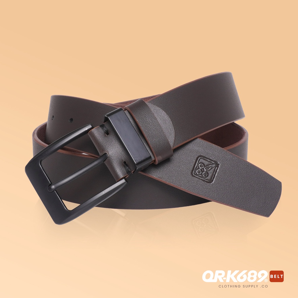 ORK689 Ikat Pinggang Pria Kulit PU Sabuk Gesper Belt Laki Laki Lebar 4cm Moura