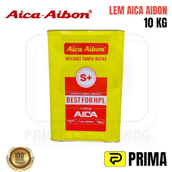 LEM AICA AIBON 7 S+ 10 KG Lem Kuning HPL Kayu Karet Busa Kulit