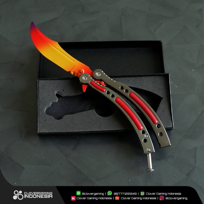 

Art Premium Butterfly Knife Fade Csgo Counter Strike Knive Case Pisau