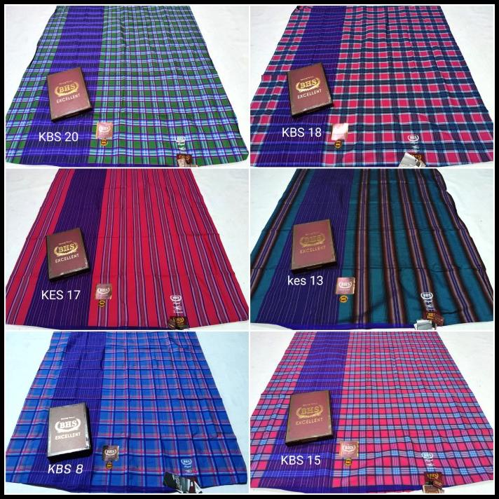 Promo Sarung Bhs Original Kdt Krj Kbs Kes Gold Sutera Mercerized Kotak Salur