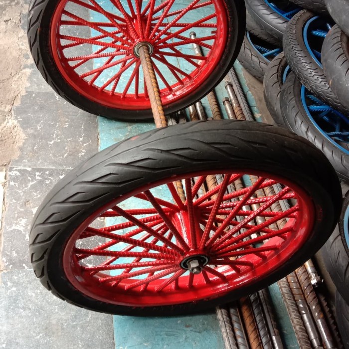 Roda Roda Gerobak Ruji Besi 18 Ring 17Inch