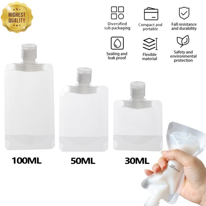 Botol Refill Tempat Sabun Cair Travel Pouch Fliptop Travel Organizers