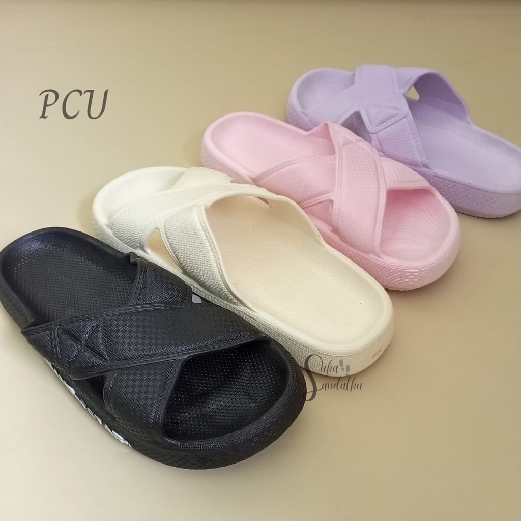 Sandal Wanita Slop Kekinian Korea Impor Murah
