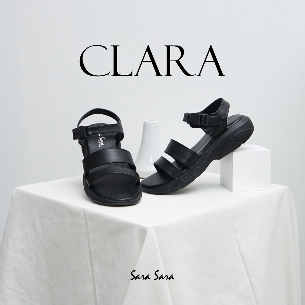 SARA SARA CLARA sepatu sendal wanita casual wedges cewek tali kekinian original