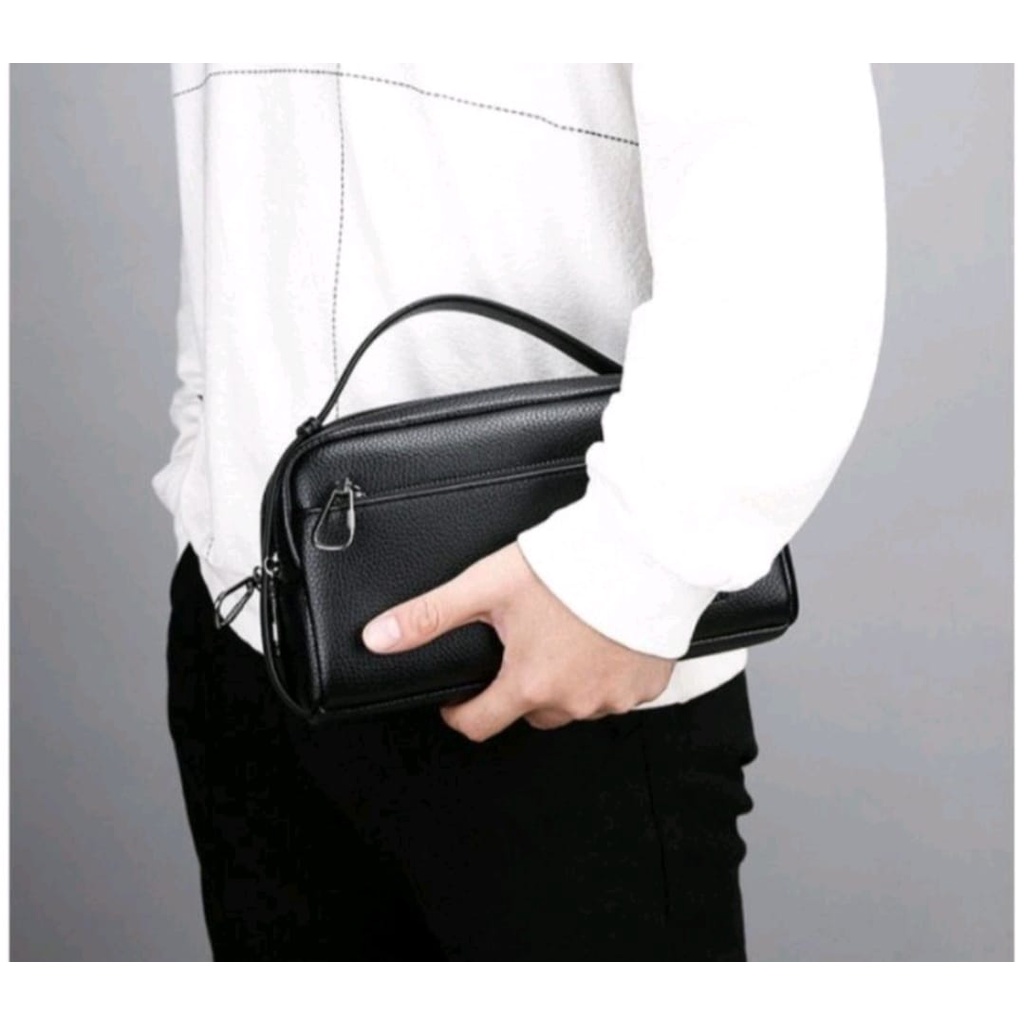 #IDH FASHION# GRC leather Clutch handbag tas tangan kulit pria tas genggam cassual