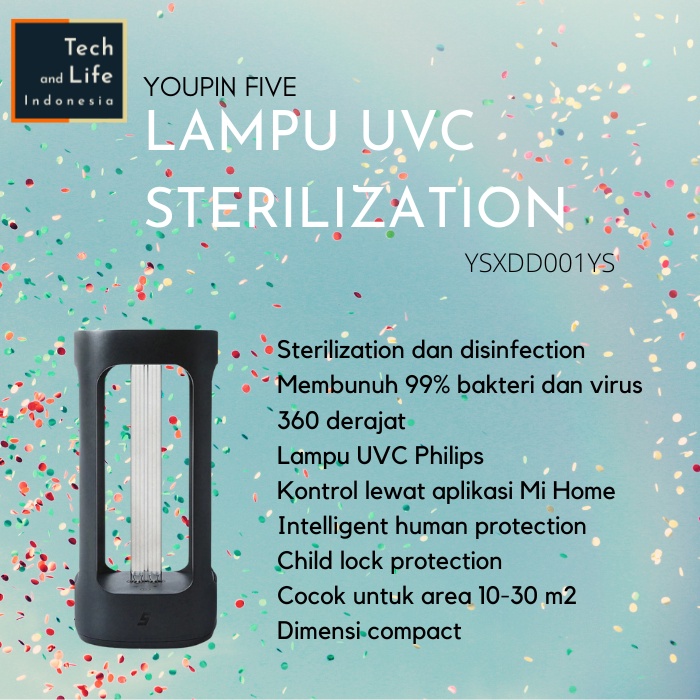 Five Smart Sterilization Light Lampu UVC Germicidal Disinfektan
