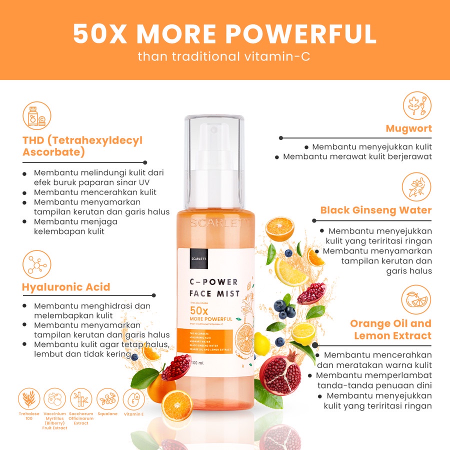 Toner Scarlett-Scarlett C-Power Face Mist