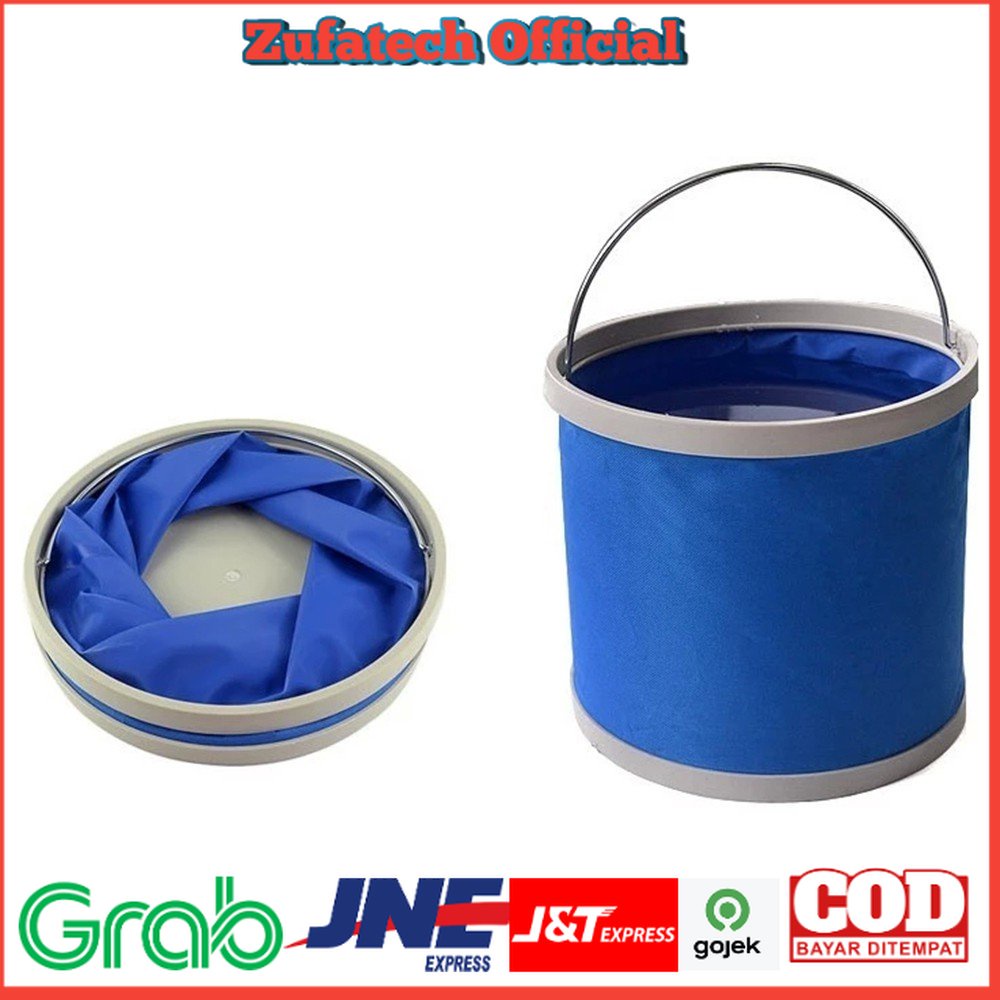 Folding Bucket Fishing Waterproof Pail 11L / Ember Lipat - Blue