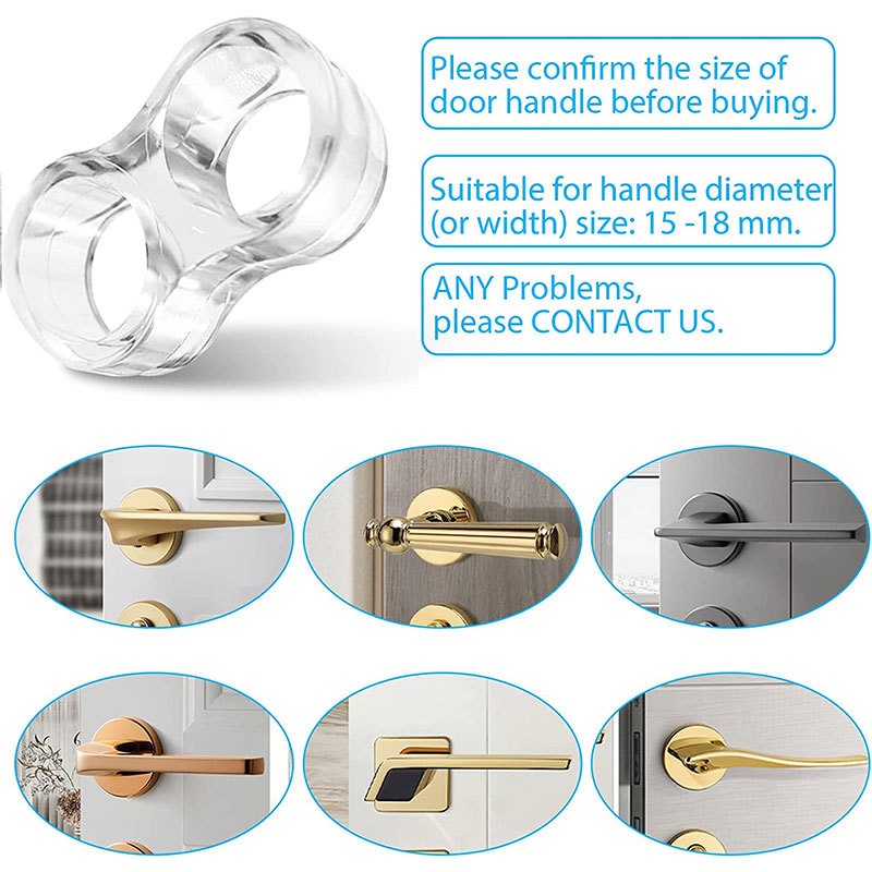 Kreatif Transparan Shockproof Pad Pegangan Pintu Penyangga Pengaman Bayi Anak Perlindungan Untuk Dinding Furniture Door Stopper Dapur Kamar Tidur Gadget