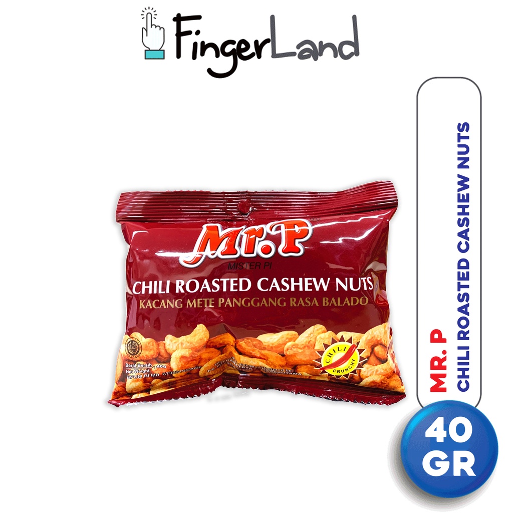 

MR. P Chili Roasted Cashew Nuts 40 gram Kacang Mete Balado Panggang