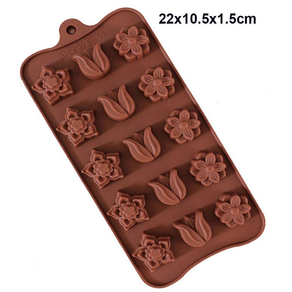 Solighter 2Pcs Cetakan Coklat Dekorasi Dapur Cookie Mould Candy Mold Food Grade