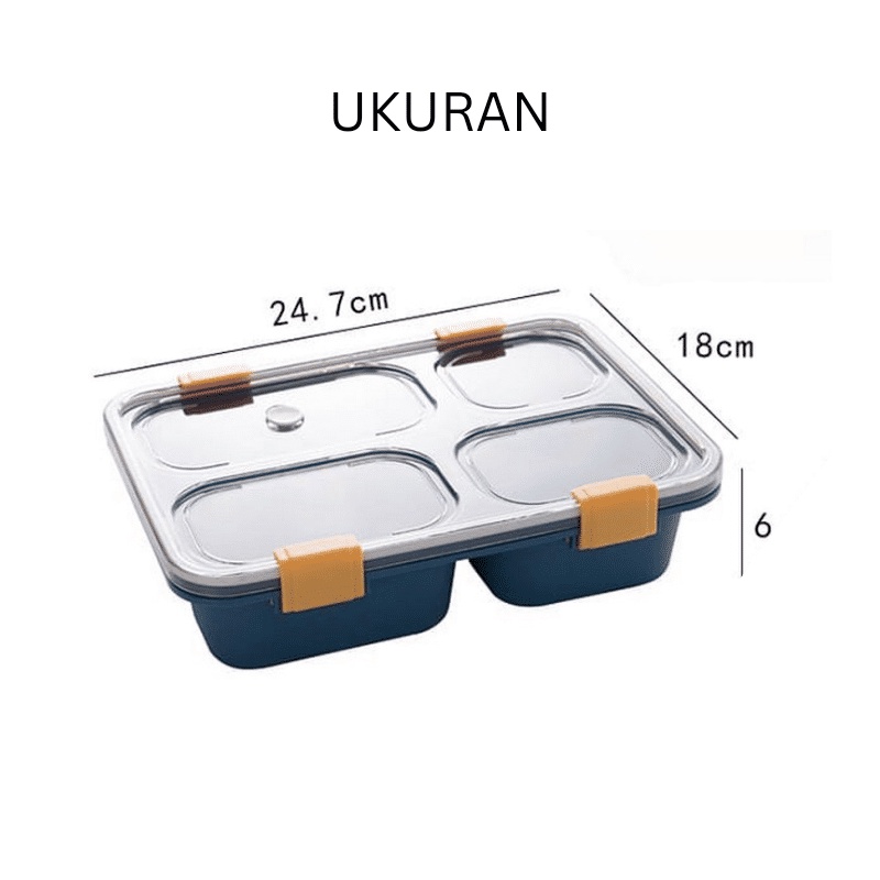 ANG KOTAK BEKAL TEMPAT MAKAN MODEL 2004 / LUNCH BOX BENTO FREE SENDOK