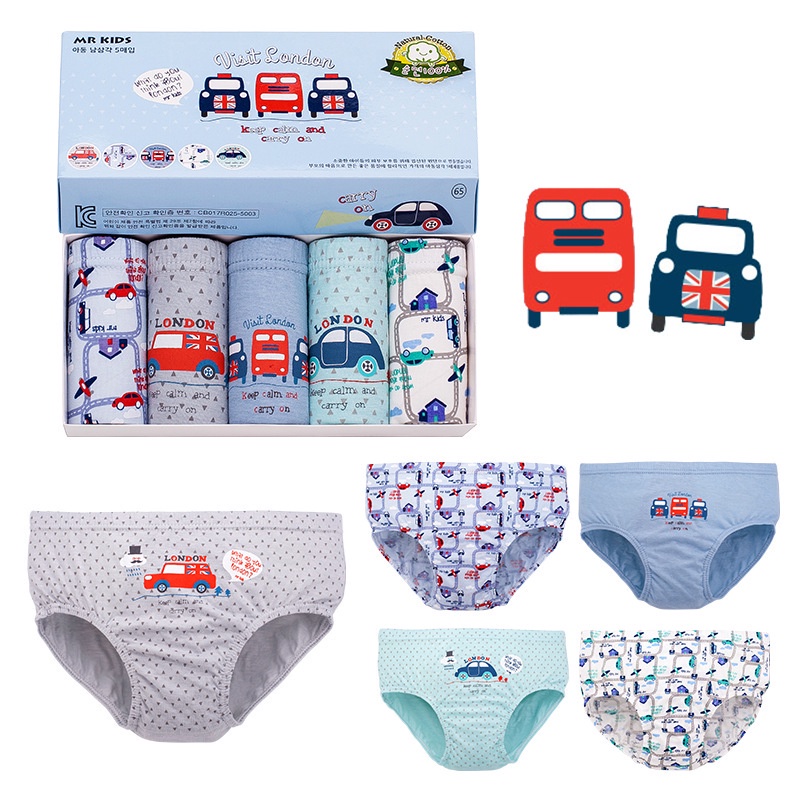 [meandboss] CDCO-Celana Dalam Kotak Anak Laki Laki Set 5in1 Premium