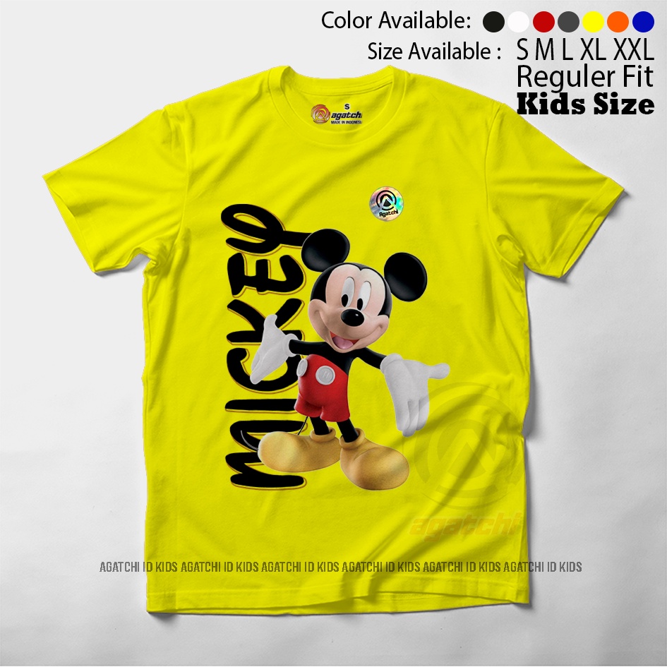 Baju Kaos Anak Laki - Laki Agatchi Motif karakter Micky