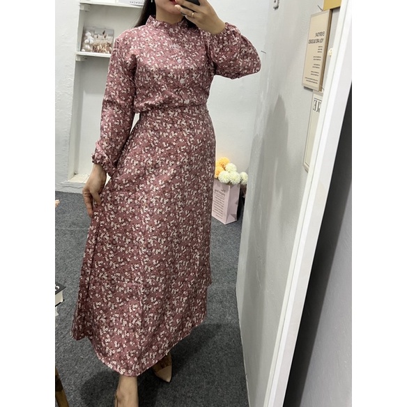 Cherry_ Stelan gamis floral | atasan bunga | skirt floral | Vintage