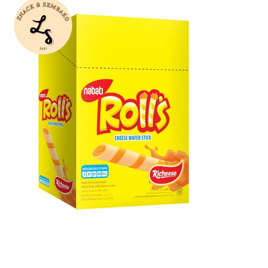 

6.6 Product HOT Nabati Rolls Cokelat/Keju 1 Box 20 pcs