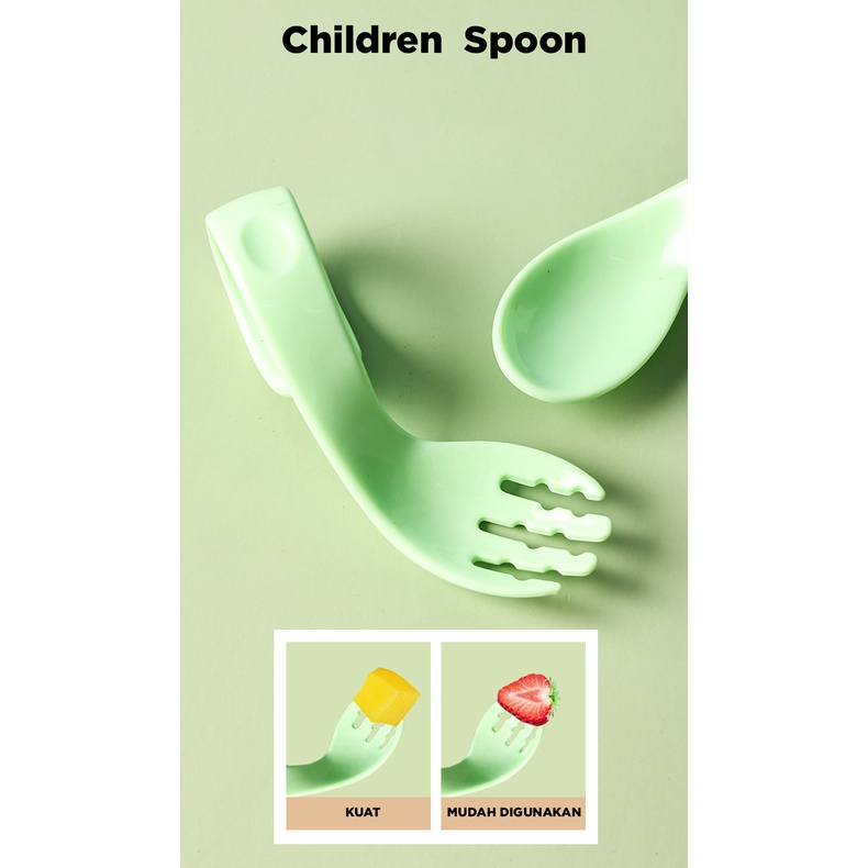 Sendok anak gagang melingkar | Children Spoon | Self Feeding