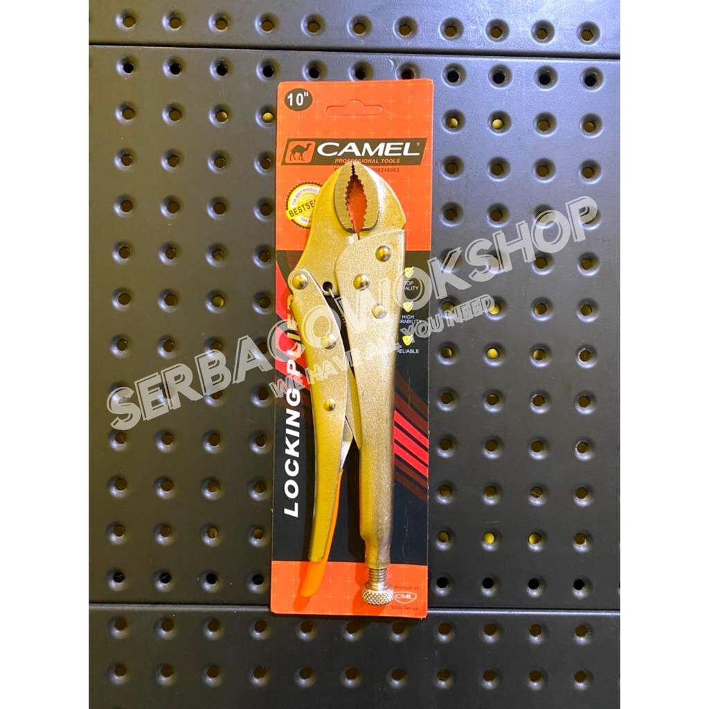 ATS Tang Buaya Jepit Chrome Bengkok 10 Inch Locking Plier Vice Grip