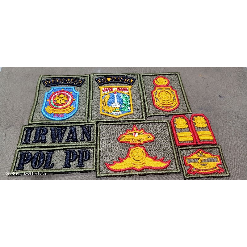 Bordir Motif Pakai Lis Pol PP ,Satpol Pp