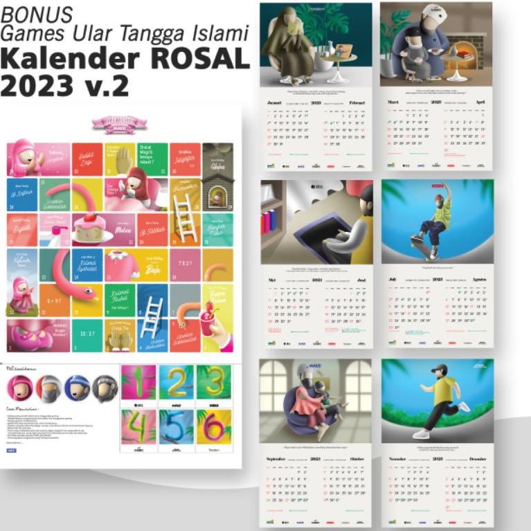 

New-H46M-❤) Kalender Dinding dan Meja Islami by Rosal 2023 Masehi/1444 Hijriah kalendar jadwal puasa sunnah ayamul bidh hijriyah banyak diminati