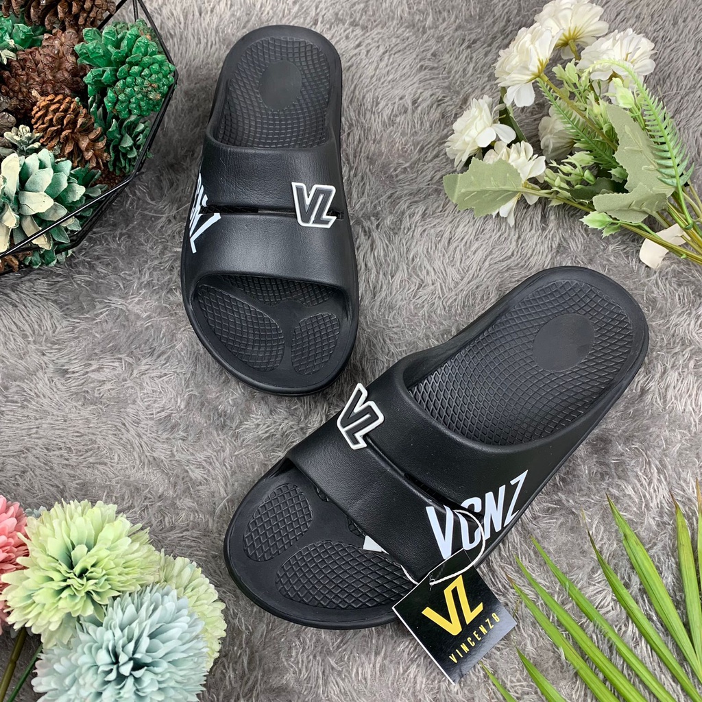 PROMO..!!!Sandal Slop Pria Sandal Slide Pria Extralight Phylon Anti Slip Sandal VINCENZ8 Slip On Terbaru Sandal Slop[ Pria Terbaru Sandal Slop Cowok