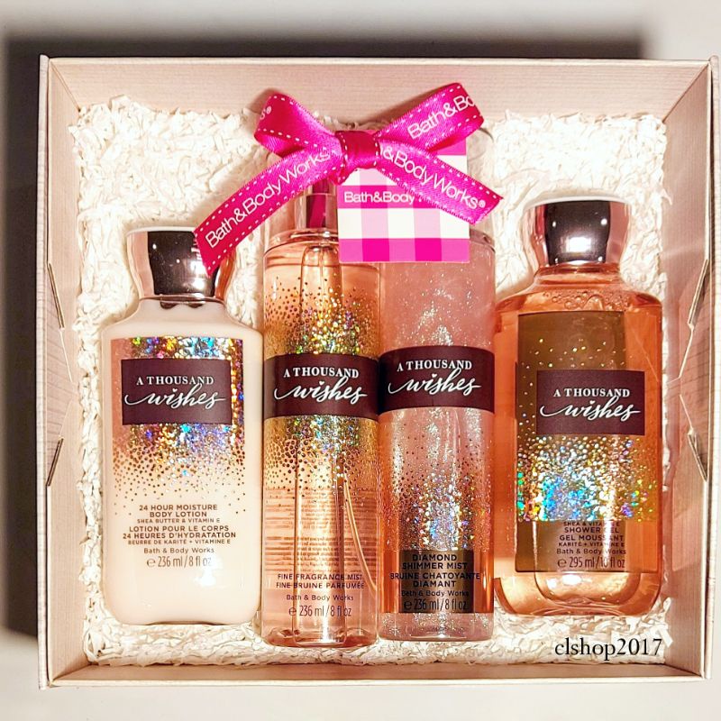 BBW A THOUSAND WISHES GIFT SET BATH &amp; BODY WORKS PAKET VALENTINE'S DAY ATW