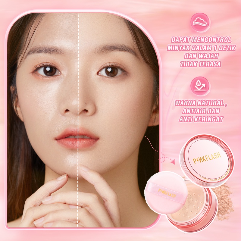 Pinkflash Oil Controller Translucent Loose Powder Special Style bedak tabur