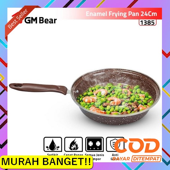 Gweich X Gaabor Panci Penggorengan Wok Anti Lengket Bahan Teflon 32 Cm Gm Bear Wajan Penggorengan En