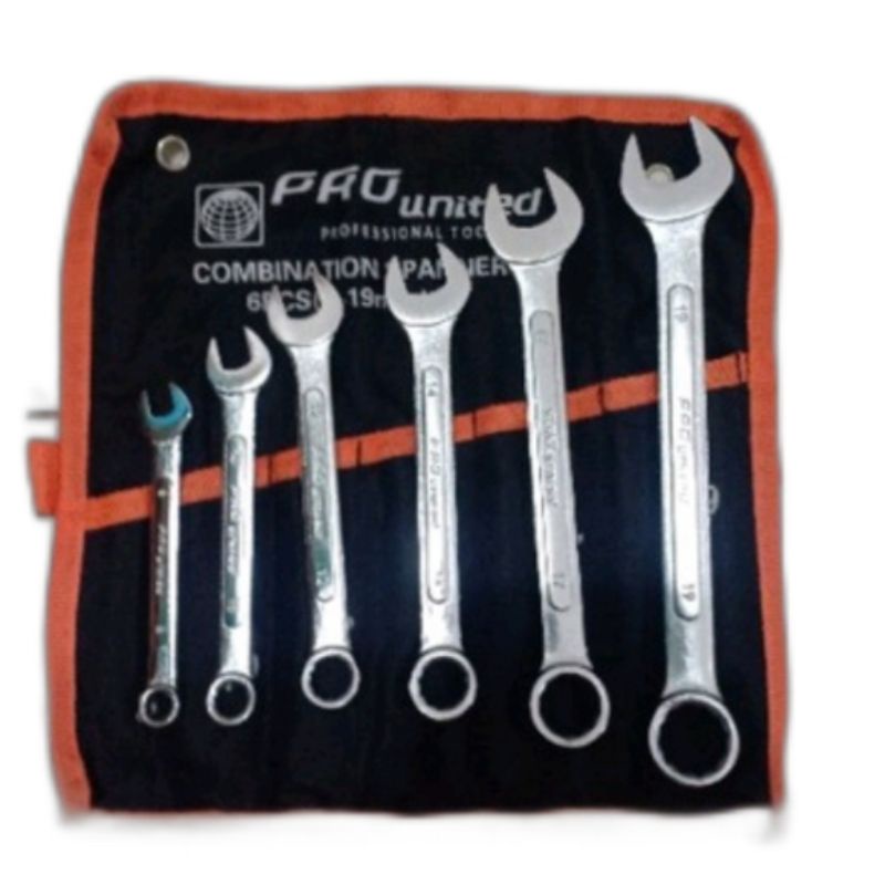 kunci ring pas set 6pcs 8-19mm heavy duty pro united