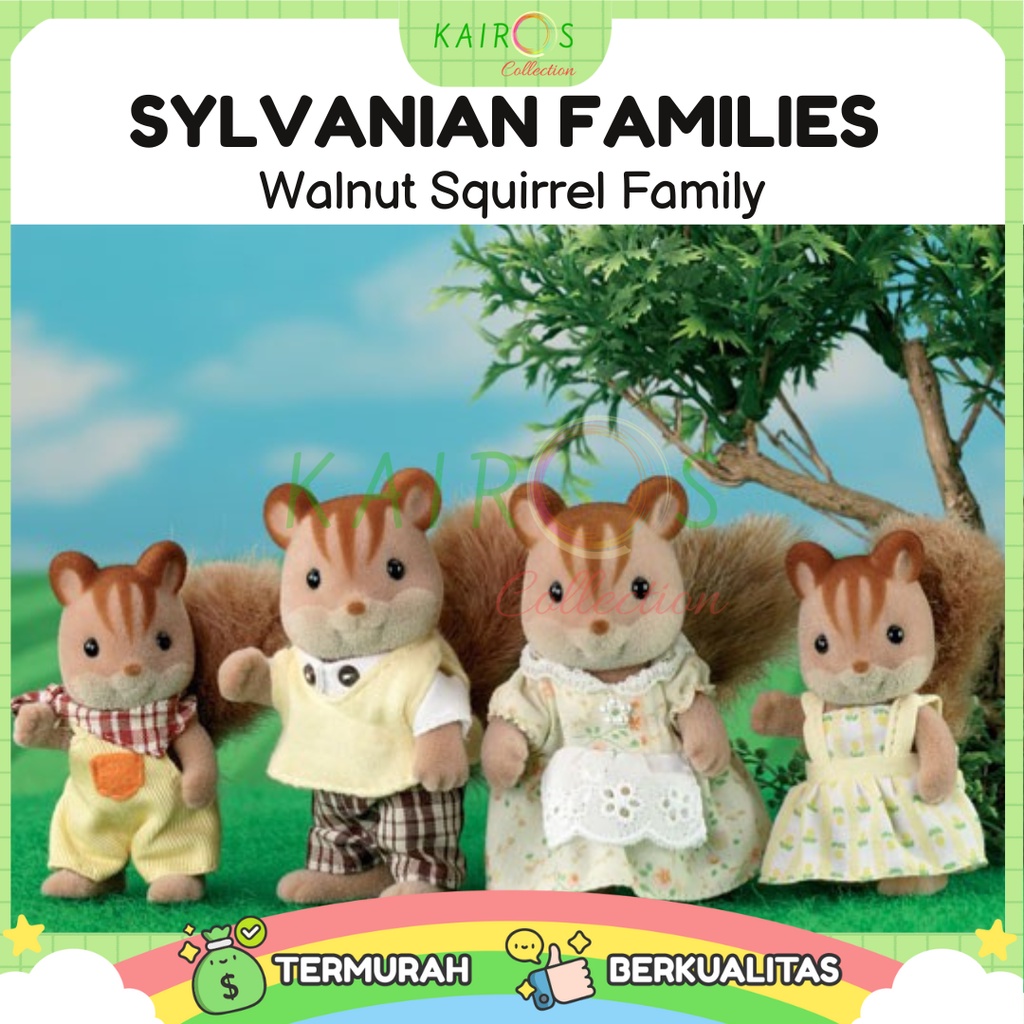 Sylvanian Families Walnut Squirrel Family