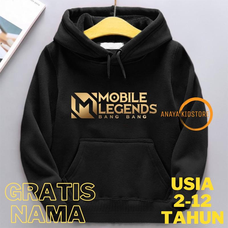 HOODIE ANAK SWEATER MOBILE LEGENDS LOGO UNTUK ANAK 2-10 TAHUN BISA COD KE253