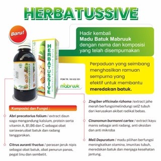 

Madu Batuk Herbatussive 280 gr Mabruuk
