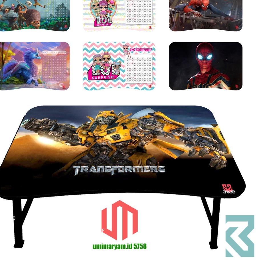 Menarik.. MEJA BELAJAR ANAK KARAKTER LOL RAYA BT21 BTS RAYA SPIDERMAN TRANSFORMER DORAEMON KEROPI ME