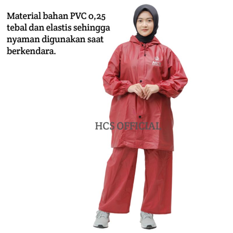 JAS HUJAN, RAINCOAT Terbaik BY HCS Pria Wanita Anti Rembes Biru Navi