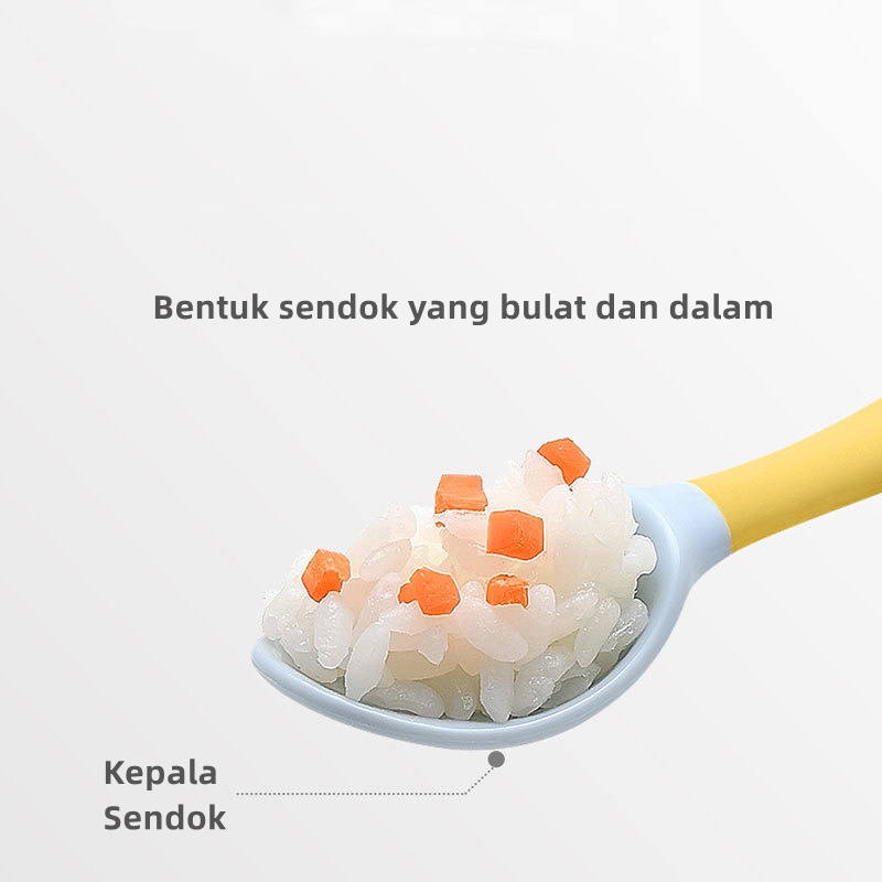 Sendok Garpu Anak PP TPE Pelaratan Makan Sendok Garpu MPASI Set 2in1 Sendok Garpu Food Grade CJ10