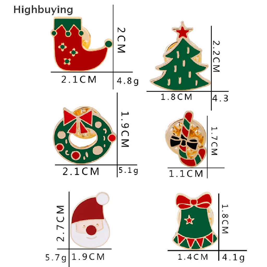 Hbid Kreatif Kartun Natal Kartun Bros Pin Santa Claus Pohon Natal Bell Enamel Pin Lucu Kerah Pin Lencana Bros Festival Pesta Perhiasan Hadiah Glory