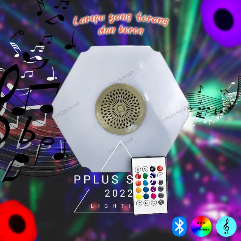 [ Pplus ] BOLHAM LED RGB DENGAN BLUETOOTH SPEAKER MUSIK / LAMPU LED RGB UFO WARNA WARNI E27 / LAMPU  RGB SEGI 6 SUARA KENCENG